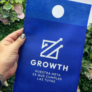 Bolsa ecológica troquelada 20x30 cm color azul personalizable