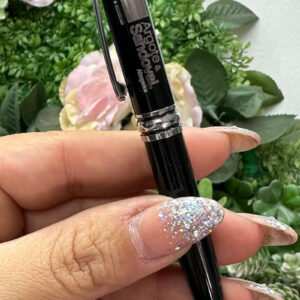 Pluma metálica tinta negra mecanismo twist con estuche personalizable