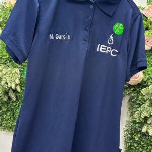 Playera Polo unisex dryfit color azul personalizable