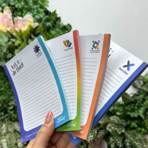 Block de notas 1/4 carta impreso 200 hojas personalizable