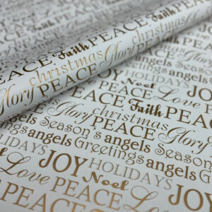 Papel envoltura blanco y oro micro tipo china de grado alimenticio 30x30 cm de diseño personalizado