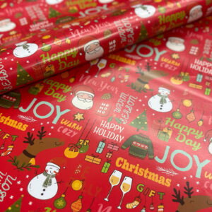 Papel envoltura navideño micro tipo china de grado alimenticio 30x30 cm de diseño personalizado