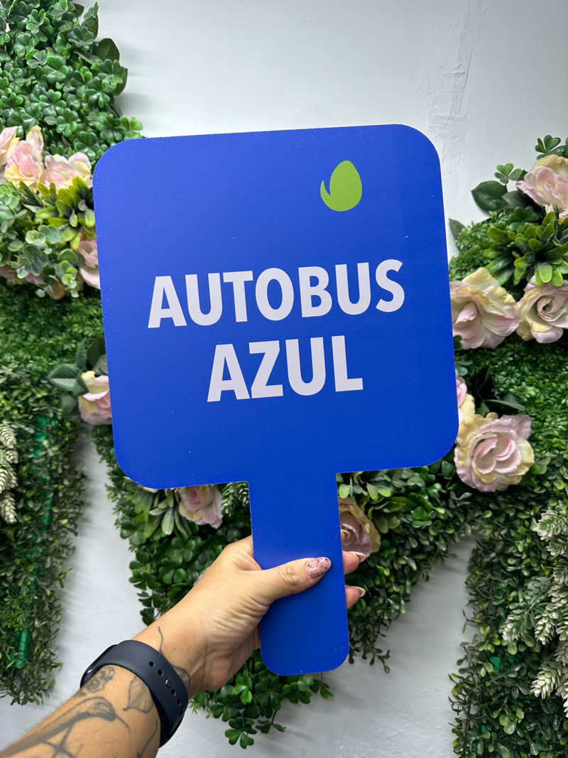 Señalética de mano 20 × 20 cm comunicación dinámica para eventos y capacitaciones