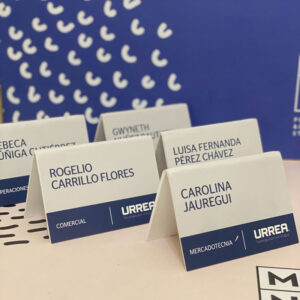 Señalética tent card de mesa 20 × 15 cm comunicación directa en puntos de contacto