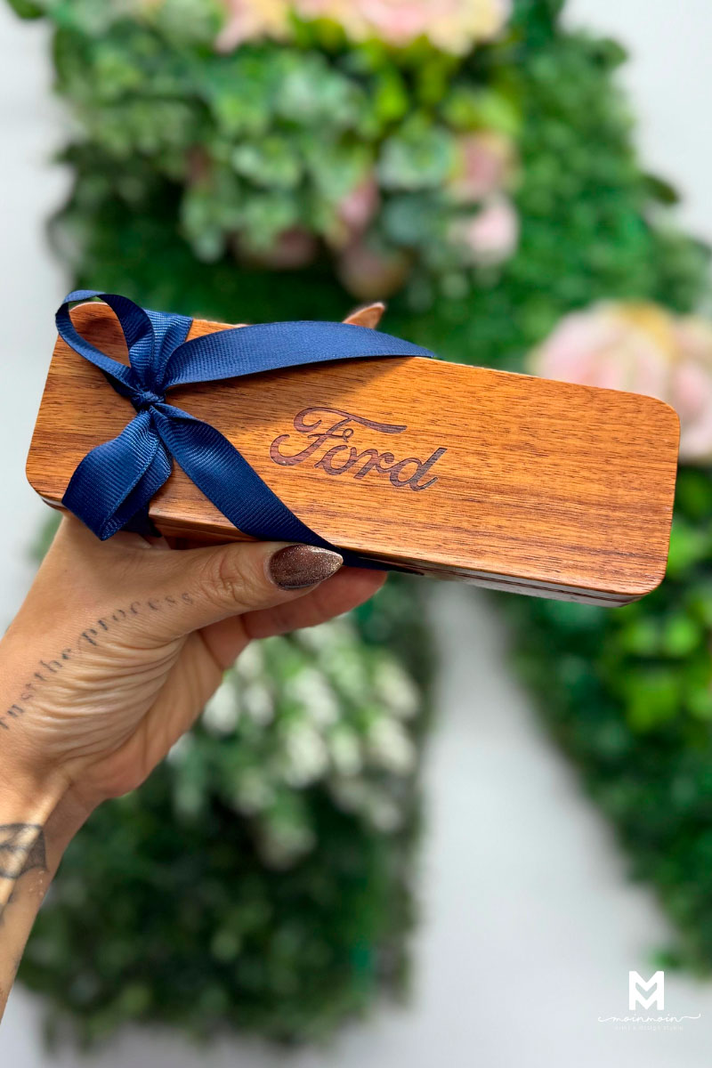 Pluma metálica con estuche de madera personalizado Mod-APPE2402 - Image 2