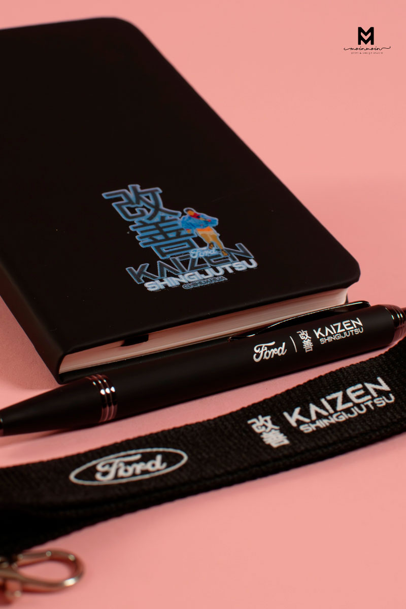 Set con libreta, bolígrafo metálico y landyard ejecutivos mod-ATPSLPL0210 - Image 2