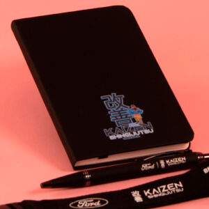 Set con libreta, bolígrafo metálico y landyard ejecutivos mod-ATPSLPL0210