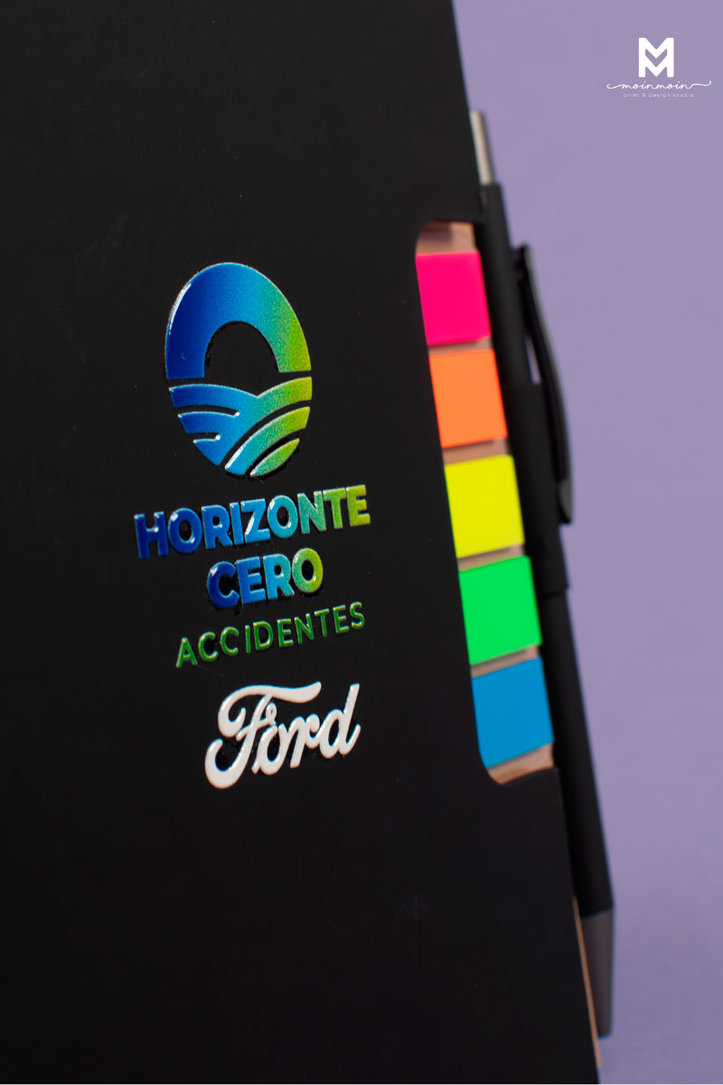 Set de libreta para notas personalizada con logo en DTF, bolígrafo y notas adheribles de uso diario mod-ATPLPPS2209 - Image 3