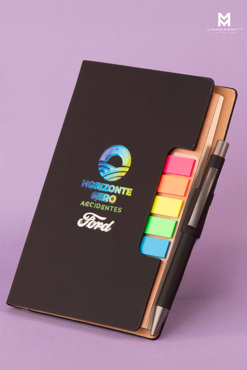 Set de libreta para notas personalizada con logo en DTF, bolígrafo y notas adheribles de uso diario mod-ATPLPPS2209 - Image 2