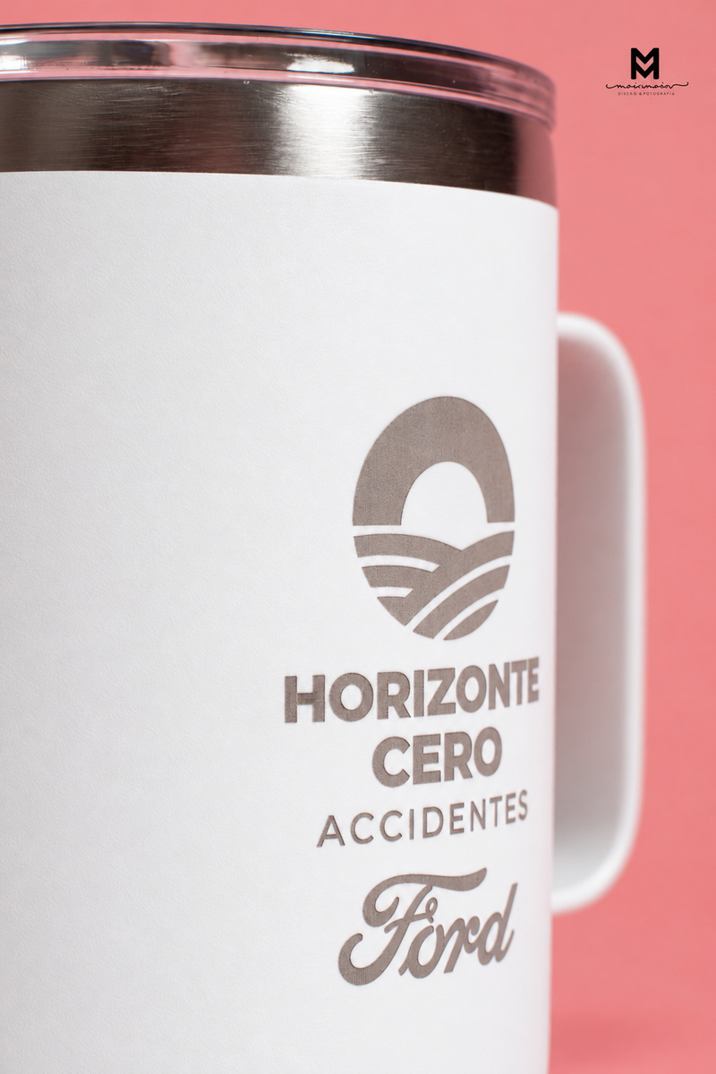 Taza metálica color blanco 500 ml para uso diario de alta durabilidad mod-APTMBCA0210 - Image 2